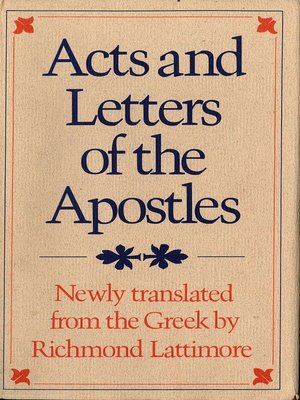 cover image of Acts and Letters of the Apostles
